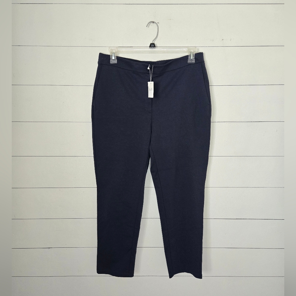 Eileen Fisher Pants Women Navy Blue  Straight leg  office organic work large